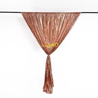 LQIAO 4x7ft Rose Gold Shimmer Sequin Fabric Photo Backdrop,Wedding Photo Booth,Photography Background,Ceremony Background, Pocket 4x7FT(125x215cm)