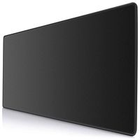 Ktrio Extended Gaming Mouse Pad with Stitched Edges, Large Mousepad with Premium-Textured Cloth, Non-Slip Rubber Base, Waterproof Keyboard Pad, Mouse Mat for Gamer, Office & Home, 35.4 x 15.7in, Black