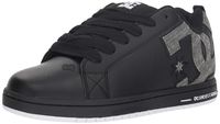 DC Men's Court Graffik Se Skate Shoe, Black/Grey, 18 D M US