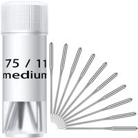 200 Pieces Sewing Needles Home Sewing Machine Needles Size 9, 11, 14, 16, 18, with Needle Bottles with Labels for Singer, Brother, Janome, Varmax (200)