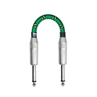 Spectraflex Braided Series Pedal Cable,12 Inch, Dual Straight Plugs, Green