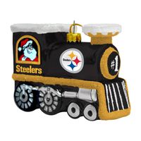 NFL Pittsburgh Steelers Blown Glass Train Ornament