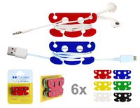 CABLETTO Cord Organizer for Earphones Smartphone USB & Other Cables. 6 pcs 1 Pack