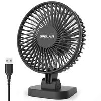 OPOLAR 2019 New Mini USB Powered Desk Fan with 3 Speeds, Strong Airflow but Whisper Quiet, 40° Adjustment, Portable Personal Fan for Desktop Office Table, Small but Mighty-White