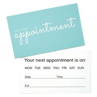 PACK of 100 -Appointment Reminder Cards - for Business, Grooming, Groomers, Veterinarians, Vets Offices, Pet Hospital, Animal Orphanages, Kennels, and other Dog and Cat Related Businesses