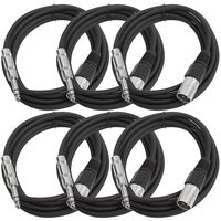 Seismic Audio SATRXL-M10Black6 10-Feet XLR Male to 1/4-Inch TRS Patch Cable - Black