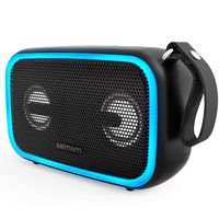 Bluetooth Speakers, Asimom 28W Portable Outdoor Speakers with Enhanced Bass, IPX7 Waterproof, Bluetooth 5.0, Wireless Stereo Pairing, 12H Playtime, LED Beat-Driven Light, Supports TF Card and AUX-in