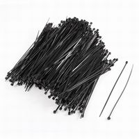 Gecell 100PCS Black Self Locking Plastic Cable Wire Zip Tie Fasten Wrap 3mmx150mm