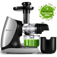 MEOMY Masticating Juicer Machines, Slow Cold Press Juicer with Ceramic Auger, 2-Modes High Yield Juice Extractor with Recipes for Fruits and Vegetables, Easy to Clean with Brush, BPA-Free