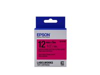Epson LabelWorks Wave Ribbon LK (Replaces LC) Tape Cartridge ~1/2" Black on Fuchsia Pink (LK-41BK) - for use with LabelWorks LW-300, LW-400, LW-600P and LW-700 Label Printers