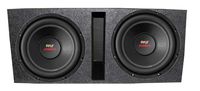 2) New Pyle PLPW12D 12" 3200 4-Ohm DVC Car Subwoofer Sub + Dual Ported Enclosure