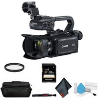 Canon XA15 Compact Full HD Camcorder with SDI, HDMI, and Composite Output Bundle with 128GB Memory Card + More