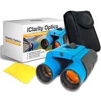 Compact Binoculars Set for Kids and Adults 8x21 with Case, Shockproof, Real Lens for High Clarity Educational