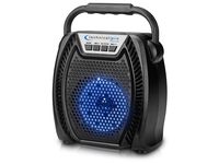 Technical Pro BOOM4 Portable Bluetooth Companion Speaker with FM Radio, MicroSD, USB Input and Built in Battery and 4 Inch LED Woofer