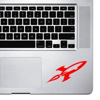 StickAny Palm Series Slim Rocket Sticker for MacBook Pro, Chromebook, and Laptops (Red)
