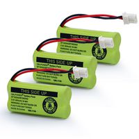 QBLPOWER BT183342/BT283342 2.4V 400mAh Ni-mh BT-166342 BT-266342 BT-162342 BT-262342 Battery Compatible with VTech CS6114 CS6419 CS6719 AT&T EL52300 CL80111 Cordless Phone(Pack of 3)