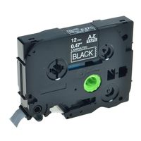 KCMYTONER TZe335 TZ-335 Laminated Label Tape Compatible for Brother P-Touch PT-200 PT-D210 PTD400AD PT-H100 PTD600 PT-P700 PT-2030 Label Maker White on Black 1/2inch x 26.2ft