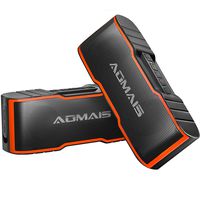 [2-Pack] AOMAIS Sport II Mini Portable Bluetooth Speakers - Dual Stereo Pairing Wireless Speaker, 20W HD Sound and Rich Bass, 15H Playtime, IPX5 Waterproof Speaker for Travel, Beach, Shower (Orange)