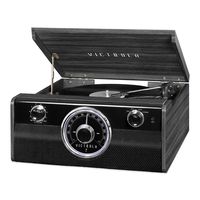 Victrola Wood Metropolitan Mid Century Modern Bluetooth Record Player with 3-Speed Turntable and Radio