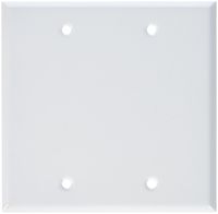 Morris 83322 Painted Steel Wall Plate, 2 Gang, White