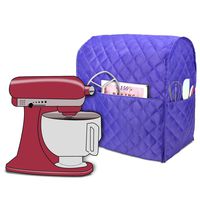 Luxja Dust Cover Compatible with 4.5-Quart and 5-Quart Stand Mixer, Cloth Cover with Pockets for Stand Mixer and Extra Accessories, Purple (Quilted Fabric)