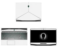 Decalrus - Protective Decal for 2018 Alienware M15 (15.6" Screen) Laptop White Carbon Fiber Skin case Cover wrap CFalienware18_m15White