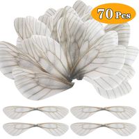 70pcs Dragonfly Wing Charms DIY Wings for Flying Keys Earrings Pendant (A)