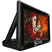 Inflatable Outdoor Movie Screen Package (19ft) - Portable Supersize Blow Up Outdoors Projector Screens - See Prime or Kids Movies - Strong Frame, Blower, Pegs, Rope by Holiday Styling