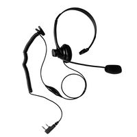 Maxtop AHDH1000-K2 Two Way Radio Over Head Headset Boom Mic for Kenwood TK-3230XLS TK-3300 TK-3300VP