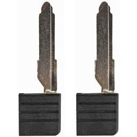 qualitykeylessplus Two Smart Key Card Replacement Blade Inserts for Mazda No Transponder Chip Uncut with Free KEYTAG