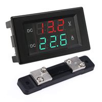 Voltage Current Display, DROK DC 4.5-100V Digital Voltmeter Ammeter Multimeter Panel, 0-50A Volt Tester Meter Amp Detector, LED Voltage Amperage Monitor Gauge for Automotive Motor Battery