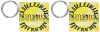 3dRose You Are My Sunshine Yellow Sun Art - Key Chains, 2.25 x 4.5 inches, set of 2 (kc_63663_1)