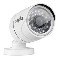 SANNCE 720P Indoor Outdoor Home Surveillance Bullet Camera with Day Night Vision, IP66 Waterproof Housing, Wide Angle View