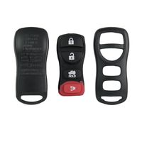 Keyless2Go New Replacement Shell Case and 4 Button Pad for Remote Key Fob with FCC KBRASTU15 - Shell ONLY