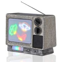 HAVEONE Solar Bluetooth Speakers, Classic Retro TV Shape Home Decor Portable Wireless Waterproof Bluetooth Speakers for Gift, Beach, Garden, Office, Party, Backyard