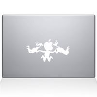 The Decal Guru 2069-MAC-15P-W Sky Divers Decal Vinyl Sticker, White, 15\" MacBook Pro (2015 & Older)