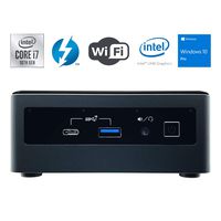 Intel NUC NUC10i7FNH Ultra Small Mini PC/HTPC - 10th Gen Intel 6-Core i7-10710U up to 4.70 GHz CPU, 64GB DDR4 RAM, 512GB SSD, Wi-Fi + Bluetooth, Intel UHD Graphics, Windows 10 Professional