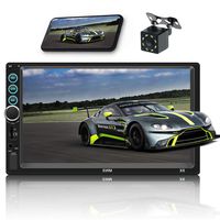 Double Din Car Stereo 7 Inch Touch Screen Car MP5 Player FM Radio Video Audio Compatible with Bluetooth Support Rear-View Camera Mirror Link iPhone & Android