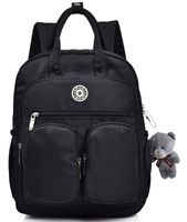 Scioltoo Nylon Waterproof Backpack Unisex Lightweight Multi-Function Travel Backpack Can Accommodate 13-15 Inch Laptop IPAD Black A-Black