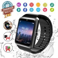 Smart Watch,Bluetooth Smartwatch Touch Screen Wrist Watch with Camera/SIM Card Slot,Waterproof Smart Watch Sports Fitness Tracker Android Phone Watch Compatible with Android Phones Samsung Huawei