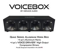 Menace Audio (MA-HB444BK-BK-01XL) - 4 Horn Enclosure - VOICEBOX