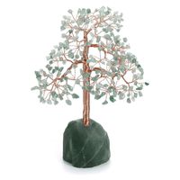 Top Plaza Green Aventurine Reiki Healing Crystals Copper Money Tree Wrapped On Natural Green Aventurine Base Crystal Home Office Desk Tree Decor Feng Shui Luck Figurine Statue 11 Inches
