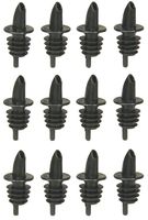 TableCraft H35BK Free Flow Pourers, Black, 12-Pack