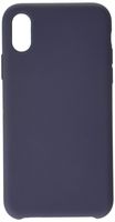 iPhone X Case,Ultra Thin Liquid Silicone Gel Rubber Shockproof Case and Ultra Soft Microfiber Cloth Lining Cushion for iPhone X (Midnight Blue)
