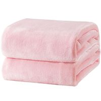 Bedsure Fleece Blanket Twin Size Pink Lightweight Blanket Super Soft Cozy Microfiber Blanket