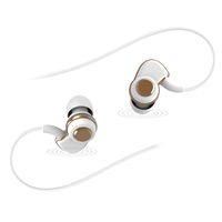 SoundMAGIC PL30+ IEM Earphones Noise Isolating in-Ear Wired Earbuds Powerful Bass HiFi Stereo Sport Headphones (White+Gold)