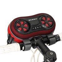 Bicycle Mount Speaker Case with Hands-Free Speakerphone Calls & Rechargeable Power Bank Charge for Cell Phones and Powerful Enhanced Bass Splash Proof Shockproof Dustproof for Riding Outdoor (Red)