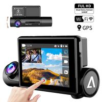 Dash Cam 3.0" OLED Touch Screen Dual 1080P FHD Front and Inside Dash Camera for Cars-WiFi GPS Car Driving Recorder with Sony Night Vision Sensor 170° Wide Angle WDR G-Sensor Anoopsyche