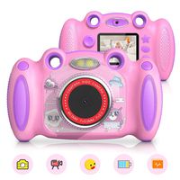 Campark Kids Cameras for Girls Boys Birthday Gift for Age 4-8 Dual Selfie, 2" Screen Record Video Photo Play Games, Shockproof Children Digital Camera for Toddler Elementary Students