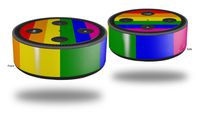 Skin Wrap Decal Set 2 Pack for Amazon Echo Dot 2 - Rainbow Stripes (2nd Generation ONLY - Echo NOT Included)
